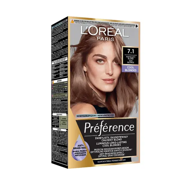 Vopsea de par permanenta cu amoniac Preference 7.1 Island, 174ml, L'Oreal Paris