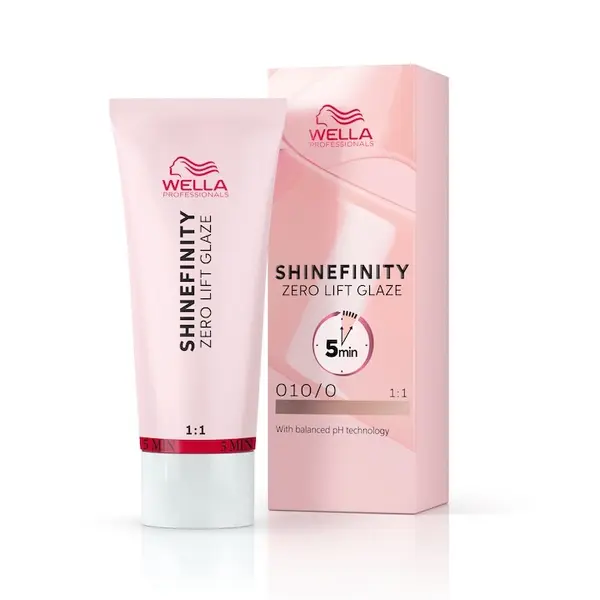 Vopsea demi-permanenta Shinefinity Zero Lift Glaze 010/0 Blond luminos natural, 60 ml, Wella Professionals