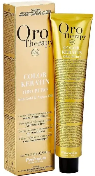 Vopsea fără amoniac pentru păr Fanola Oro Therapy Color Keratin, 10.13, 100 ml