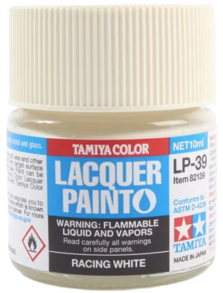 Vopsea lac acrilic Tamiya - Racing White LP-39 (10ml)(TAM82139)