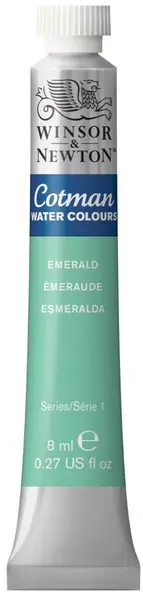 Vopsea pentru acuarelă Winsor & Newton Cotman - Verde smarald, 8 ml