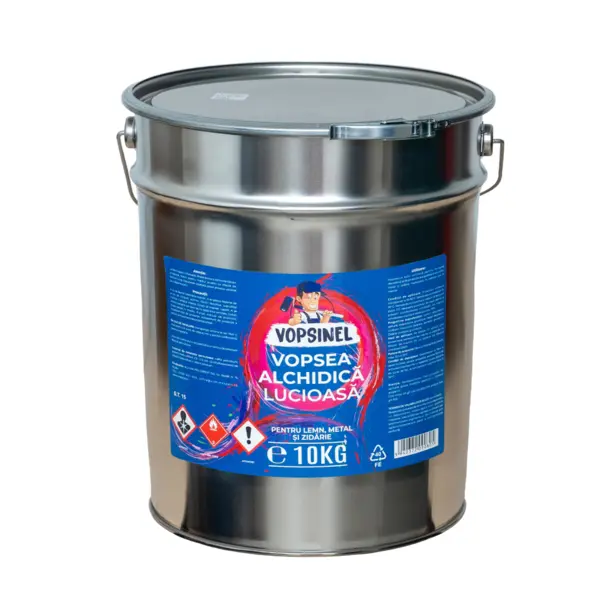 VOPSEA PENTRU METAL ȘI LEMN VOPSINEL™ - 10KG , NEGRU RAL 9005