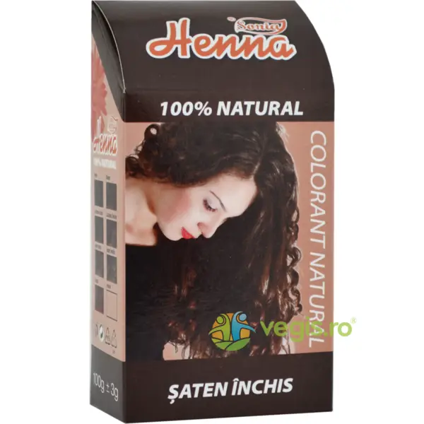 Vopsea pentru Par cu Henna Saten Inchis 100g