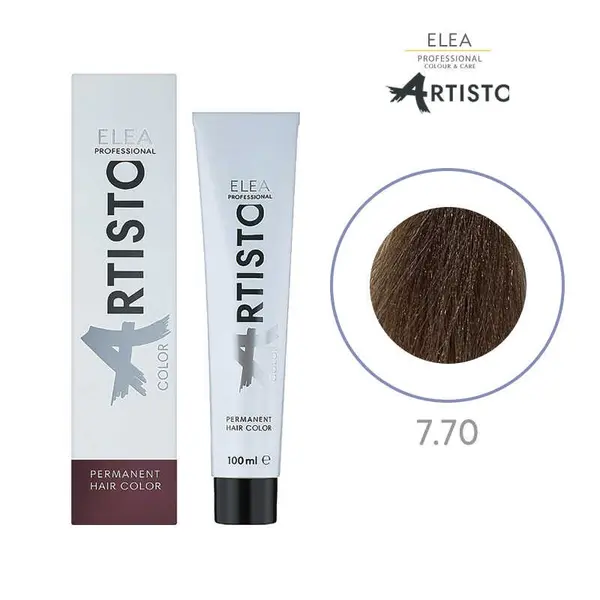 Vopsea permanenta pentru par Elea Professional Artisto Color, 7/70 Castaniu maro extra, 100 ml