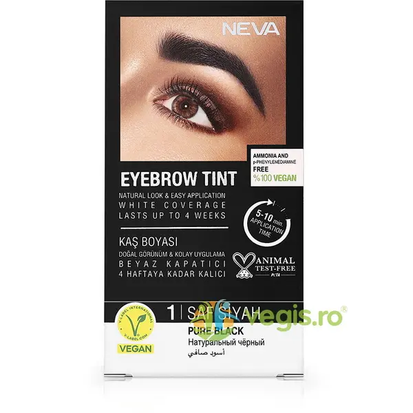 Vopsea Permanenta pentru Sprancene Negru Pur fara Amoniac 30ml