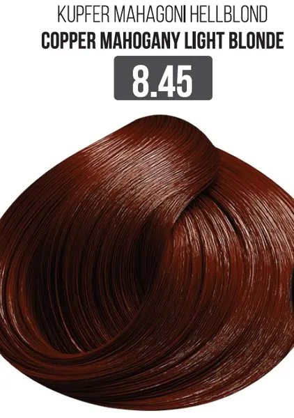 Vopsea Profesionala Cu Amoniac Redus EVOQUE Milk Therapy 100 ml - 8.45 Copper Mahogany Light Blonde - Cu Tehnologie Lipid Micro Emulsion