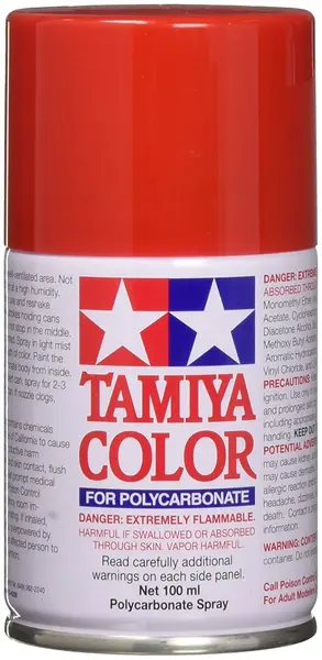 Vopsea spray Tamiya pentru suprafete transparente din policarbonat - PS-2 Red (100 ml) (TAM86002)