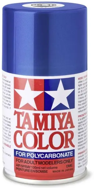 Vopsea spray Tamiya pentru suprafete transparente din policarbonat - PS-16 Metallic Blue (100 ml) (TAM86016)