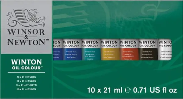 Vopsea ulei SetVopsea ulei Winsor & Newton Winton - 10 culori, 21 ml