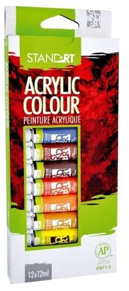 Vopsele acrilice Junior - 12 culori, 12 ml