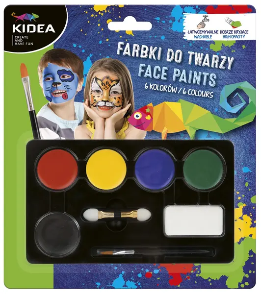 Vopsele de fata Kidea - 6 culori