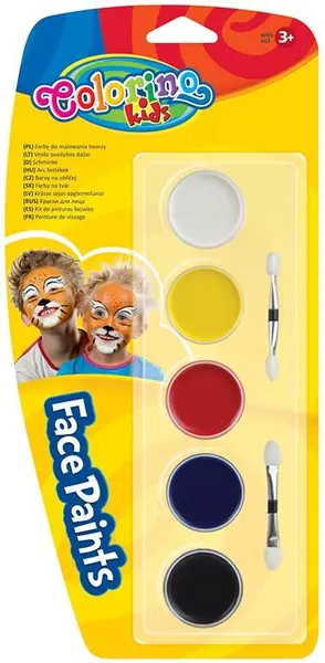 Vopsele de pictat pe fata Colorino Kids - 5 culori