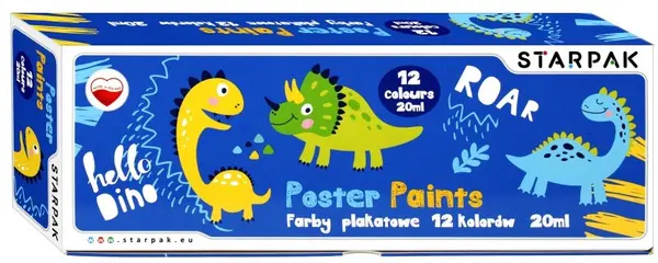 Vopsele tempera Starpak Dino - 12 culori