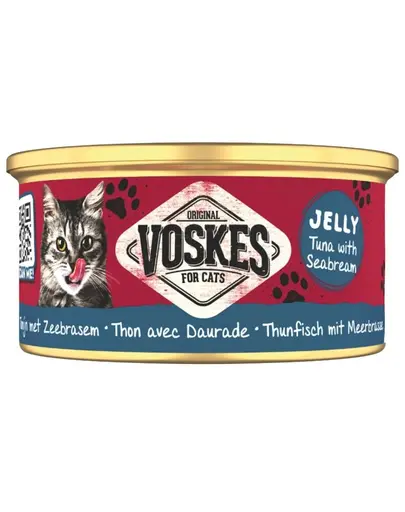 VOSKES Jelly Ton cu Doradă 85 g 100% ton cu doradă în aspic, hrană complementară pentru pisici