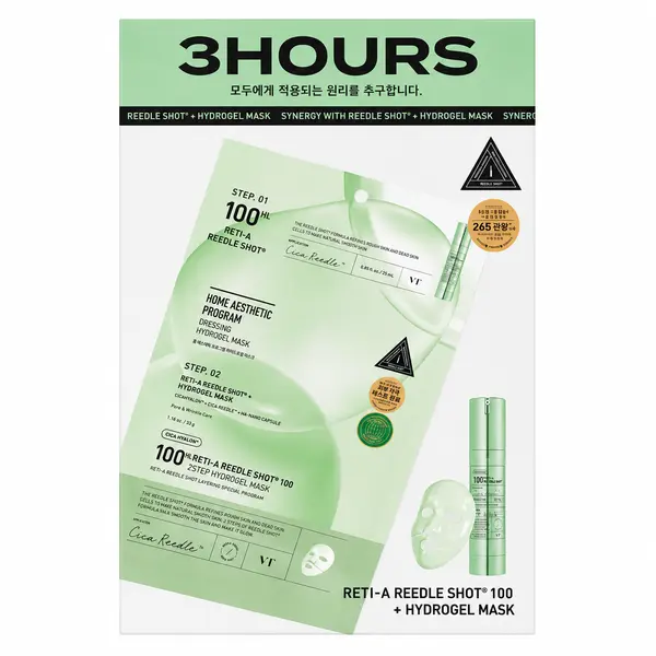 VT Cosmetics – Reti-A Reedle Shot 100 2Step Hydrogel Mask, 4 sheets