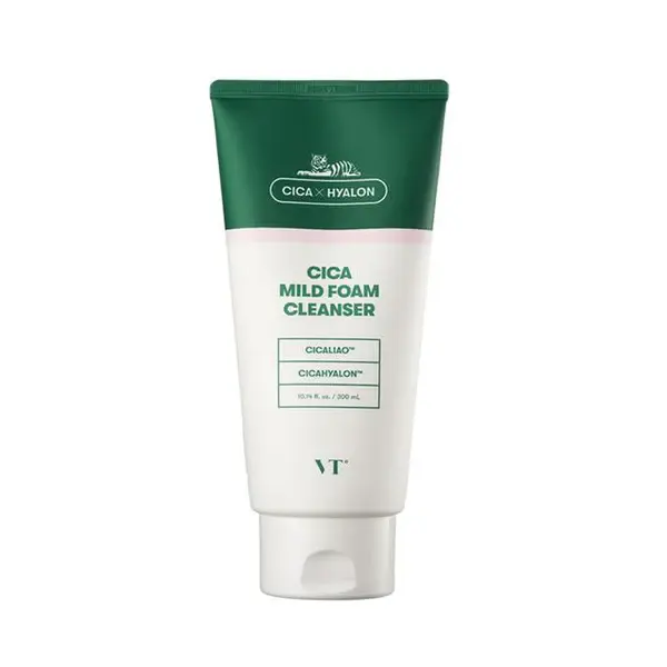 VT Cosmetics - Spumă de curățare delicată cu Cica, Cica Mild Foam Cleanser, 300ml