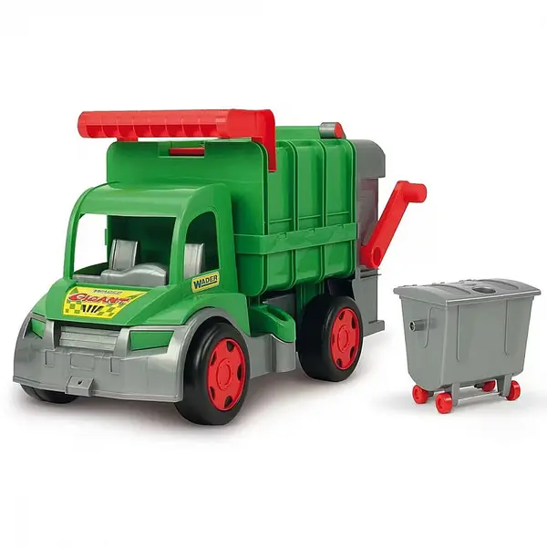 Wader Camion de jucarie Wader Gigant Farmer Garbage Truck 60 cm, plastic durabil, lift mobil, capacitate 50 kg
