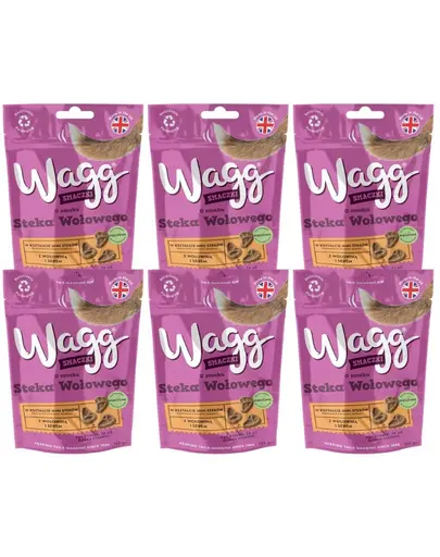 WAGG recompense cu vită pentru câini 6x125g