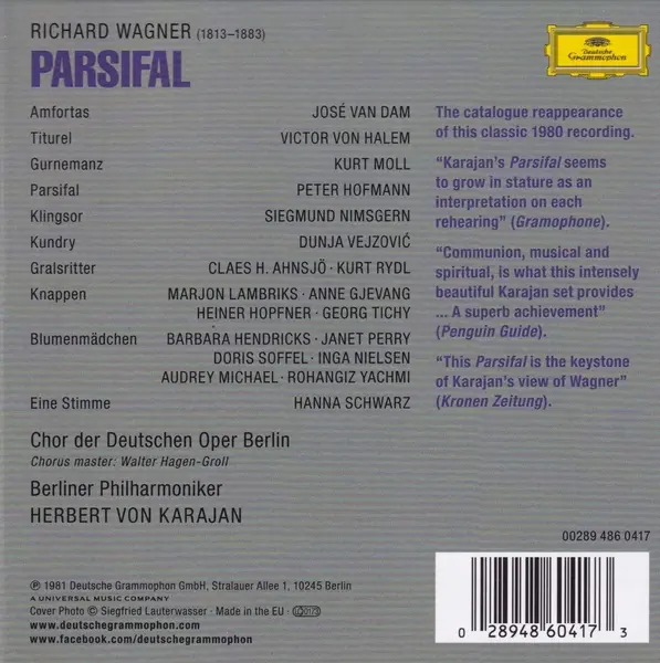 Wagner: Parsifal | Richard Wagner, Herbert von Karajan, Berliner Philharmoniker