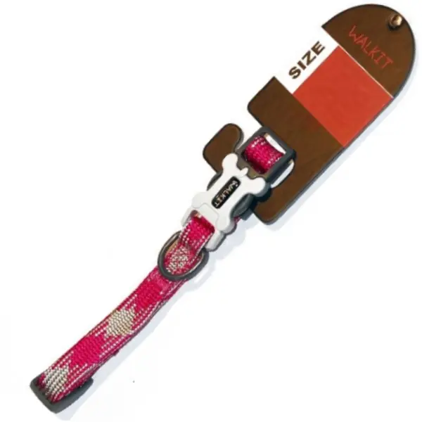 Walkit Zgarda Caine Tubular Multicolor S 1.6 X 25-35 cm Roz