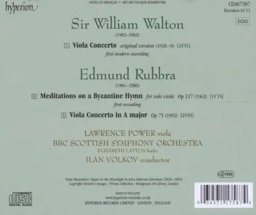 Walton: Viola Concerto, original 1928 / Rubbra: Viola Concerto - Meditations On A Byzantine Hymn | Lawrence Power, BBC Scottish Symphony Orchestra, Ilan Volkov