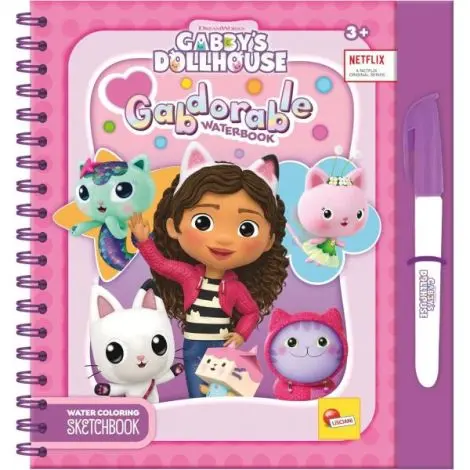 Waterbook: carte de colorat gabbys dollhouse