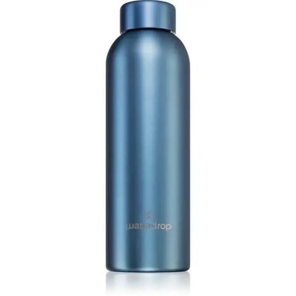 Waterdrop Thermo Steel Metal sticlă inoxidabilă pentru apă culoare Blue Brushed 600 ml