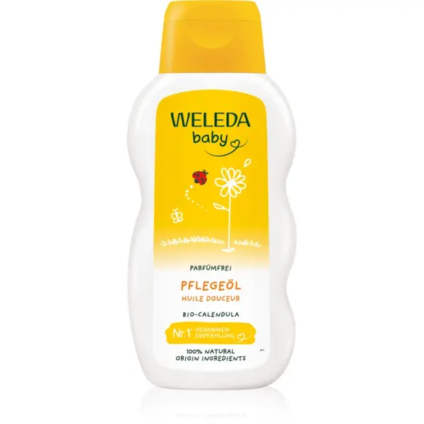 Weleda Baby and Child ulei pentru bebeluși, cu gălbenele fara parfum 200 ml