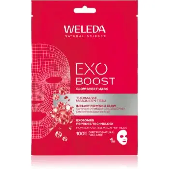Weleda Exo Boost mască textilă iluminatoare pentru fermitatea pielii