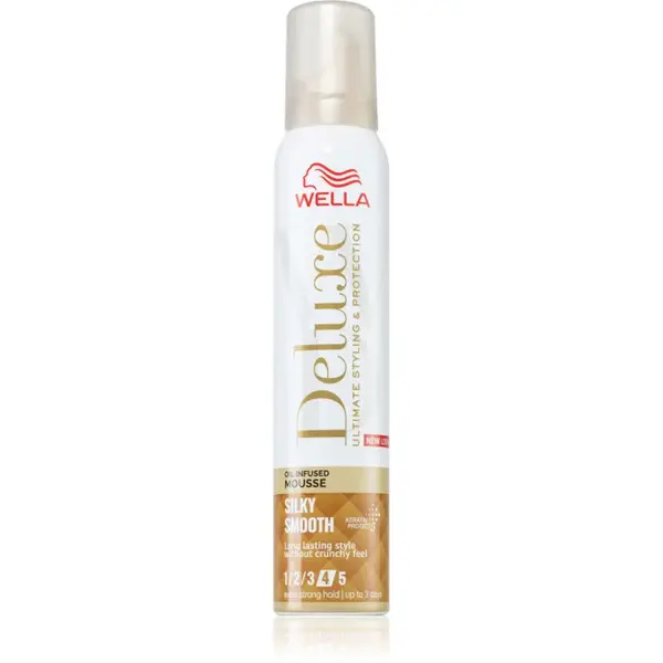 Wella Deluxe Silky Smooth spuma cu efect de nutritiv 200 ml