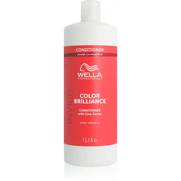 Wella Professionals Invigo Color Brilliance Balsam pentru parul ondulat, aspru si gros pentru păr vopsit 1000 ml
