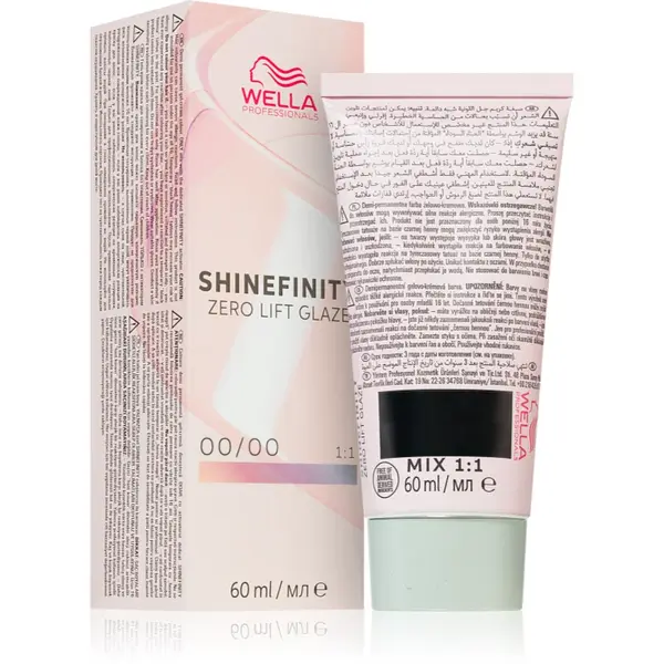 Wella Professionals Shinefinity Zero Lift Glaze vopsea de păr demipermanentă culoare 00/00 - Crystal Glaze 60 ml