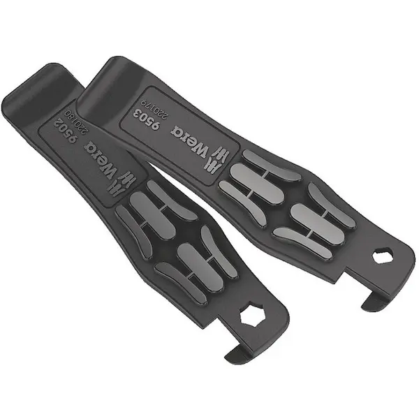 Wera Set 2 parghii de anvelopa bicicleta, Wera Bicycle, parghie anvelope 9502 cu fixare biti, 9503 cu ejector de supapa, 105 mm