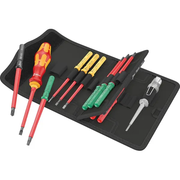 Wera Wera Kraftform Kompakt VDE 16 Universal 1 Tool Finder, 16-piece, screwdriver (red/yellow, including plug-in handle, phase...
