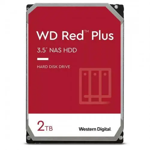 Western Digital Hard Disk Western Digital Red Plus NAS, 2TB, SATA3, 64MB, 3.5inch
