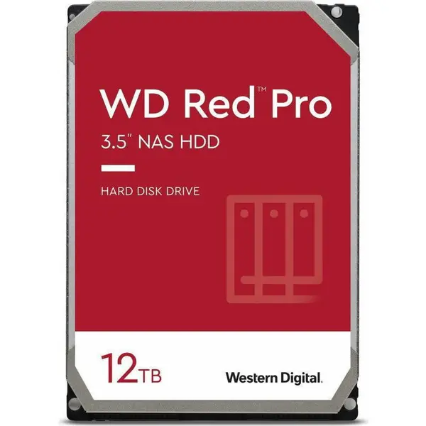 Western Digital Hard Disk Western Digital Red Pro 12TB HDD, 3.5, SATA III, 7200 rpm cu 256MB, Cache pentru NAS