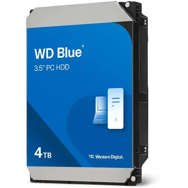 Western Digital HDD Intern Western Digital WD Blue 4TB SATA III 3.5 inch 5400RPM 128MB CMR, Albastru