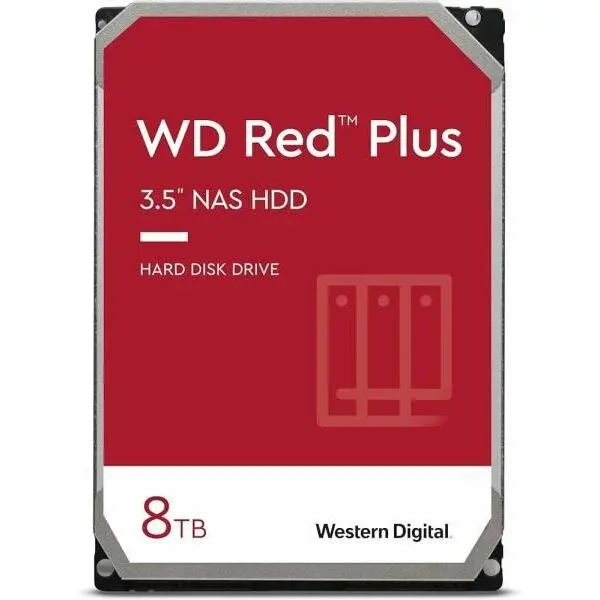 Western Digital HDD Western Digital Red Plus, 8TB, SATA-III, 5400 rpm, 3.5