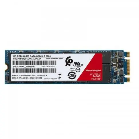 Western Digital SSD Western Digital Wd Red SA500 NAS SSD 500GB M.2 SATA3 R/W:560/530 MB/s 3D NAND
