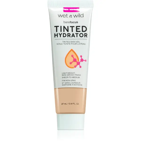 Wet n Wild BareFocus Tinted Hydrator lichid nuanțator pentru uniformizarea tenului culoare Light Medium 27 ml