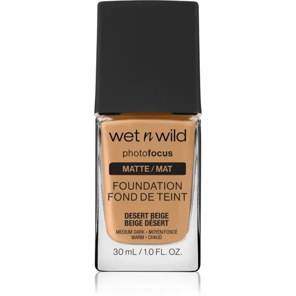 Wet n Wild PhotoFocus Make-up lichid matifiant culoare Desert Beige 30 ml