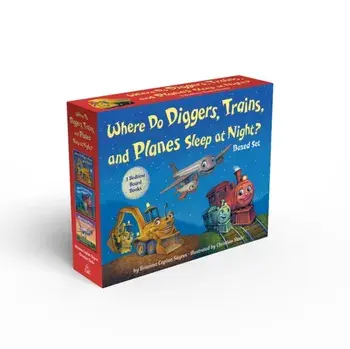 Where Do Diggers, Trains, and Planes Sleep at Night? Board Book Boxed Set, Hardcover/Brianna Caplan Sayres