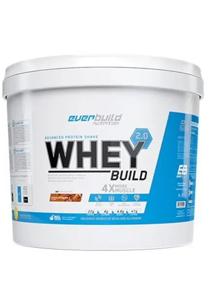 Whey Build 2.0, căpșună, 5 kg, Everbuild
