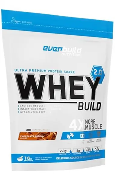 Whey Build 2.0, caramel sarat, 500 g, Everbuild