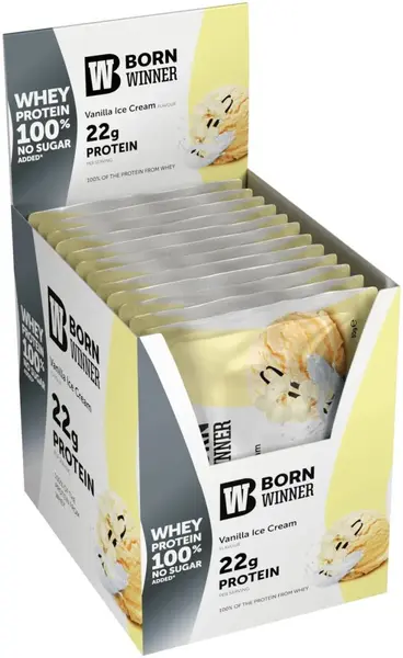 Whey Protein Blend, înghețată de vanilie, 12 bucăți, Born Winner