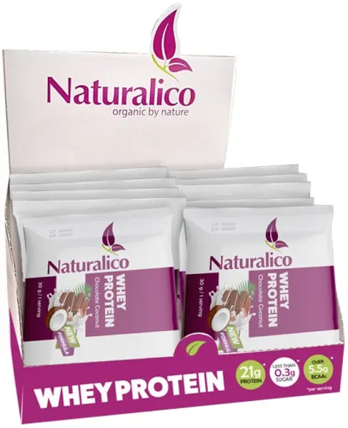 Whey Protein, fursecuri cu cremă, 24 pliculețe, Naturalico