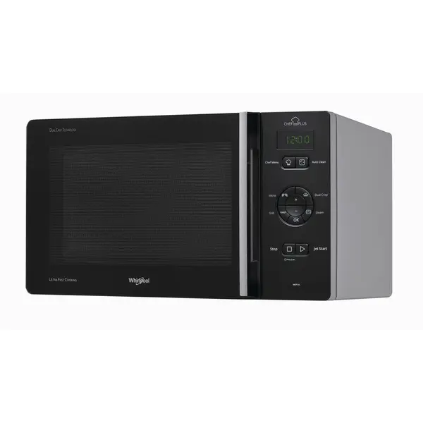 Whirlpool Cuptor cu microunde Whirlpool MCP 346 SL, Functie grill, 25 l, 800 W, Argintiu
