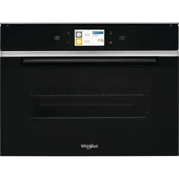 Whirlpool Cuptor incorporabil Whirlpool W11I MS180, electric, gatire asistata cu abur, tehnologia 6th Sense, 34L, 1450W, Negru