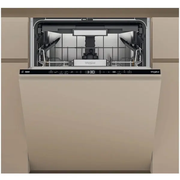 Whirlpool Masina de spalat vase incorporabila Whirlpool W7IHT58T, 15 seturi, 8 programe, MaxiSpace, Tehnologia Al 6-lea Simt, NaturalDry, Clasa B, PowerCleanPro, Pornire cu intarziere, 60 cm
