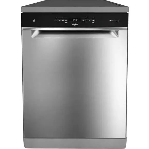 Whirlpool Masina de spalat vase Whirlpool WFO3T233P65X, 14 seturi, 10 programe, Clasa D, PowerClean Pro, Tehnologia al 6-lea Simt, Motor Inverter, Sistem Natural Dry, 60 cm, Inox